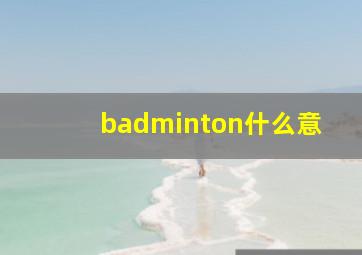 badminton什么意