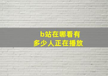 b站在哪看有多少人正在播放