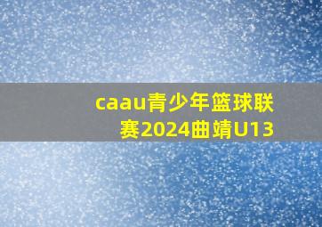 caau青少年篮球联赛2024曲靖U13