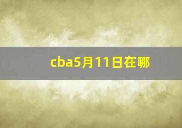 cba5月11日在哪