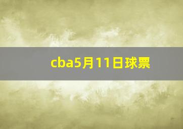 cba5月11日球票