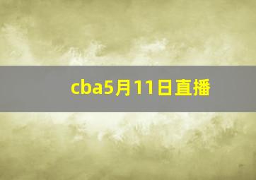 cba5月11日直播