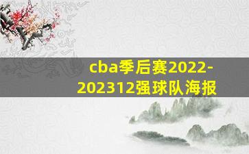 cba季后赛2022-202312强球队海报