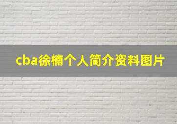 cba徐楠个人简介资料图片