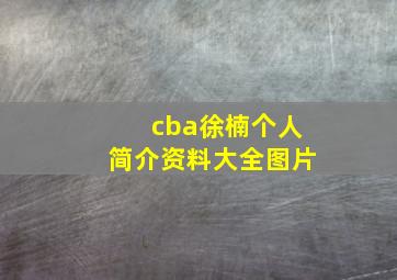 cba徐楠个人简介资料大全图片