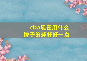 cba现在用什么牌子的球杆好一点