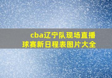 cba辽宁队现场直播球赛新日程表图片大全