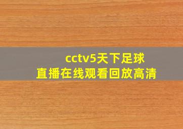 cctv5天下足球直播在线观看回放高清