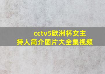 cctv5欧洲杯女主持人简介图片大全集视频