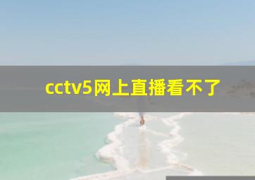 cctv5网上直播看不了