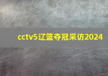 cctv5辽篮夺冠采访2024