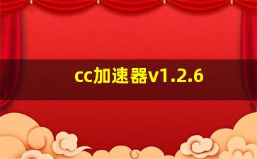 cc加速器v1.2.6