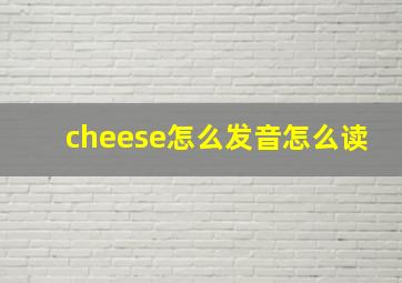 cheese怎么发音怎么读