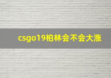 csgo19柏林会不会大涨