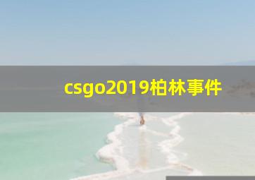 csgo2019柏林事件