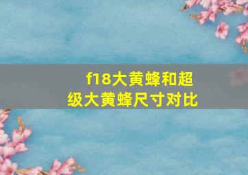 f18大黄蜂和超级大黄蜂尺寸对比