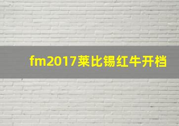 fm2017莱比锡红牛开档