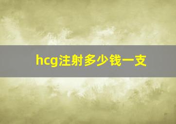 hcg注射多少钱一支