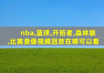 nba,篮球,开拓者,森林狼,比赛录像视频回放在哪可以看