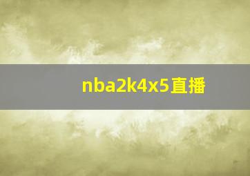 nba2k4x5直播