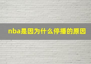 nba是因为什么停播的原因