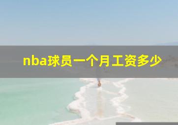 nba球员一个月工资多少