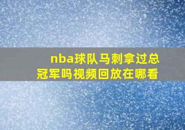 nba球队马刺拿过总冠军吗视频回放在哪看