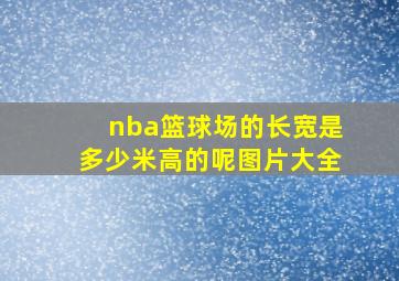 nba篮球场的长宽是多少米高的呢图片大全