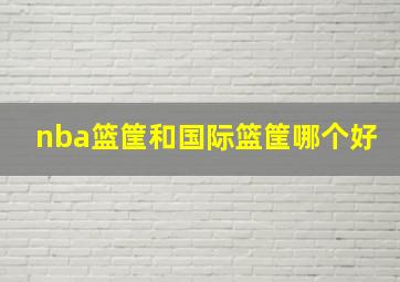 nba篮筐和国际篮筐哪个好