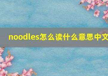 noodles怎么读什么意思中文