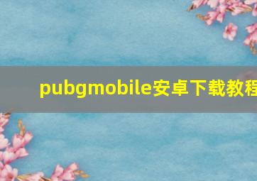 pubgmobile安卓下载教程