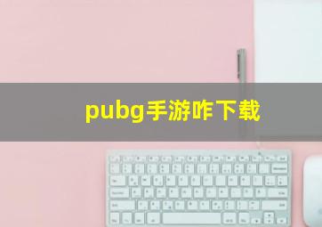 pubg手游咋下载