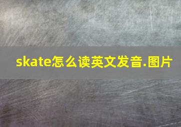 skate怎么读英文发音.图片