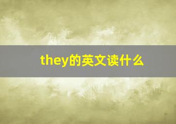 they的英文读什么