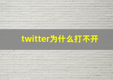 twitter为什么打不开