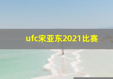 ufc宋亚东2021比赛