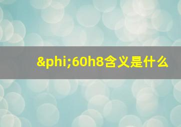 φ60h8含义是什么