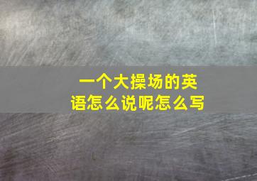 一个大操场的英语怎么说呢怎么写