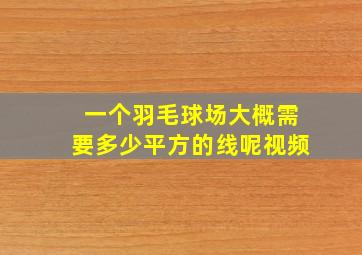 一个羽毛球场大概需要多少平方的线呢视频