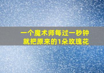 一个魔术师每过一秒钟就把原来的1朵玫瑰花