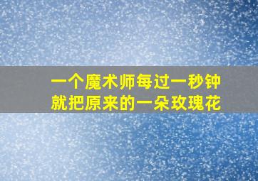 一个魔术师每过一秒钟就把原来的一朵玫瑰花