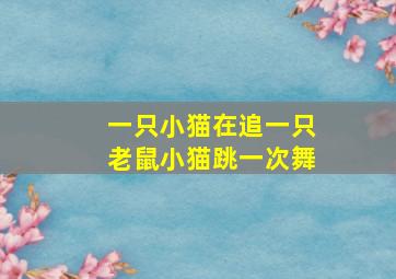 一只小猫在追一只老鼠小猫跳一次舞