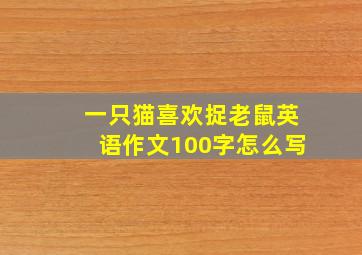 一只猫喜欢捉老鼠英语作文100字怎么写