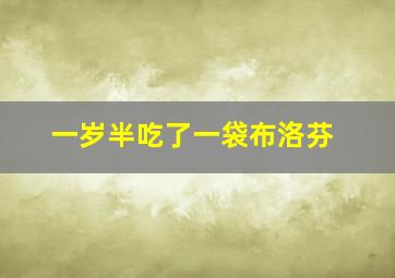 一岁半吃了一袋布洛芬