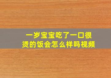 一岁宝宝吃了一口很烫的饭会怎么样吗视频