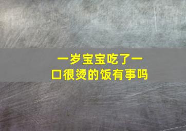 一岁宝宝吃了一口很烫的饭有事吗