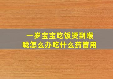 一岁宝宝吃饭烫到喉咙怎么办吃什么药管用