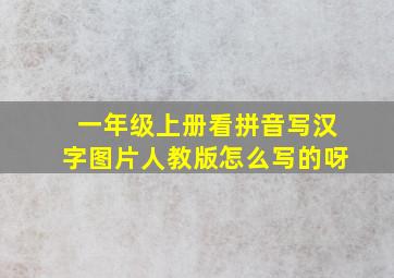 一年级上册看拼音写汉字图片人教版怎么写的呀