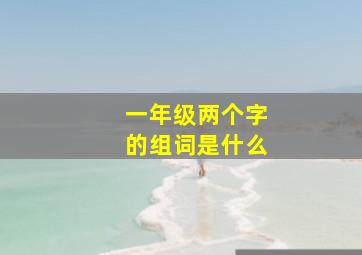 一年级两个字的组词是什么