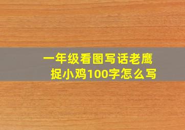 一年级看图写话老鹰捉小鸡100字怎么写